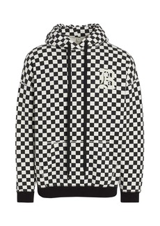 R13 Checkerboard Logo Oversized Hoodie