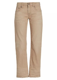 R13 Cropped Cotton-Blend Straight-Leg Jeans