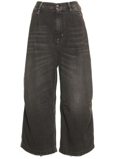 R13 Cropped Wide Leg Carpenter Jeans