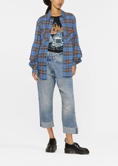 R13 crossover cropped jeans