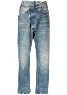 R13 crossover high-rise jeans