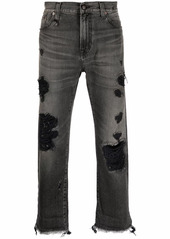 R13 dark-wash straight-leg jeans