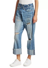 R13 Distressed Crossover Jeans