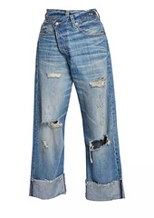 R13 Distressed Crossover Jeans