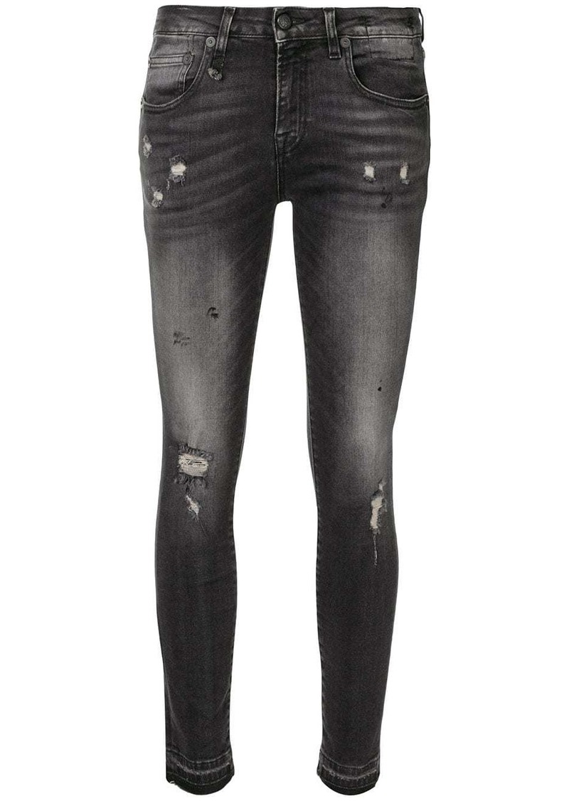 R13 distressed skinny jeans