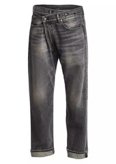 R13 Faded Crossover Jeans