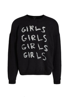 R13 Girls Girls Oversized Crewneck Sweatshirt