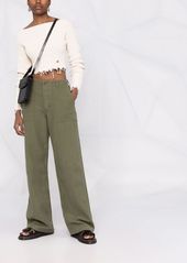 R13 low-rise wide-leg trousers