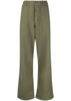 R13 low-rise wide-leg trousers