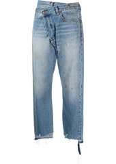 R13 off-centre distressed denim trousers