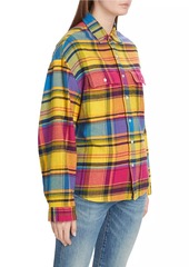 R13 Plaid Cotton Long-Sleeve Shirt