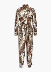 R13 - Cropped belted leopard-print crepe jumpsuit - Animal print - XS