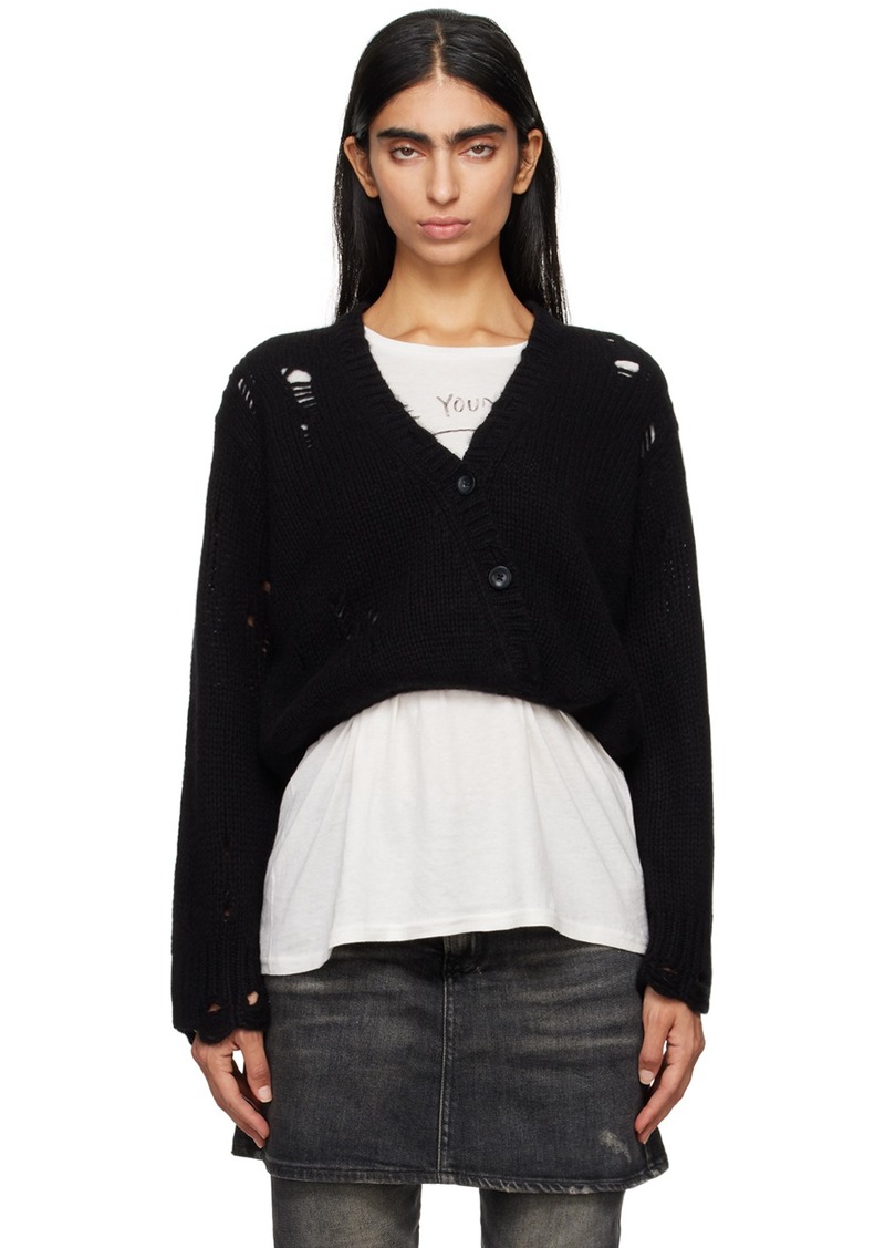 R13 Black Crossover Cardigan