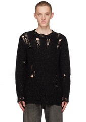 R13 Black Grunge Sweater