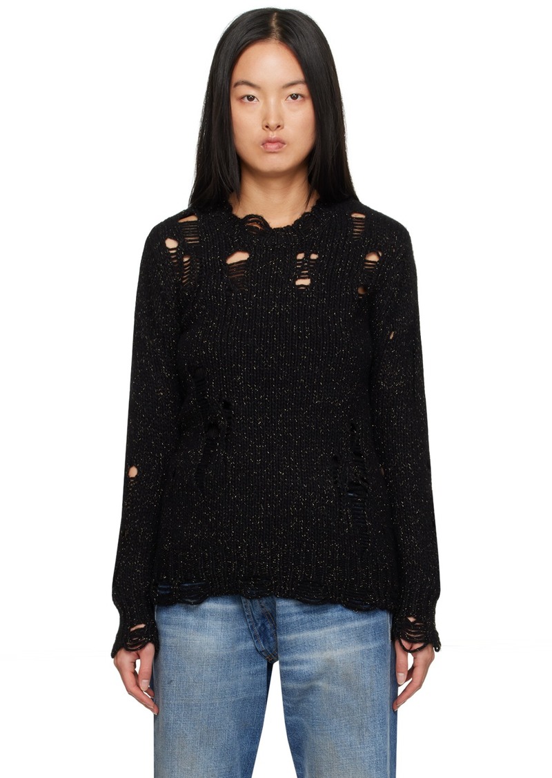 R13 Black Grunge Sweater