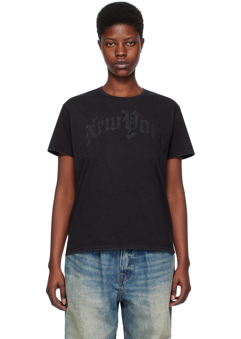 R13 Black 'New York Boy' T-Shirt