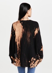R13 Bleached Distressed Crewneck Sweater
