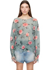 R13 Blue Floral Sweater