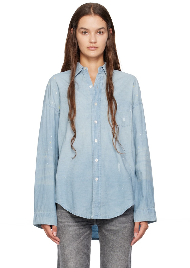 R13 Blue Oversized Shirt