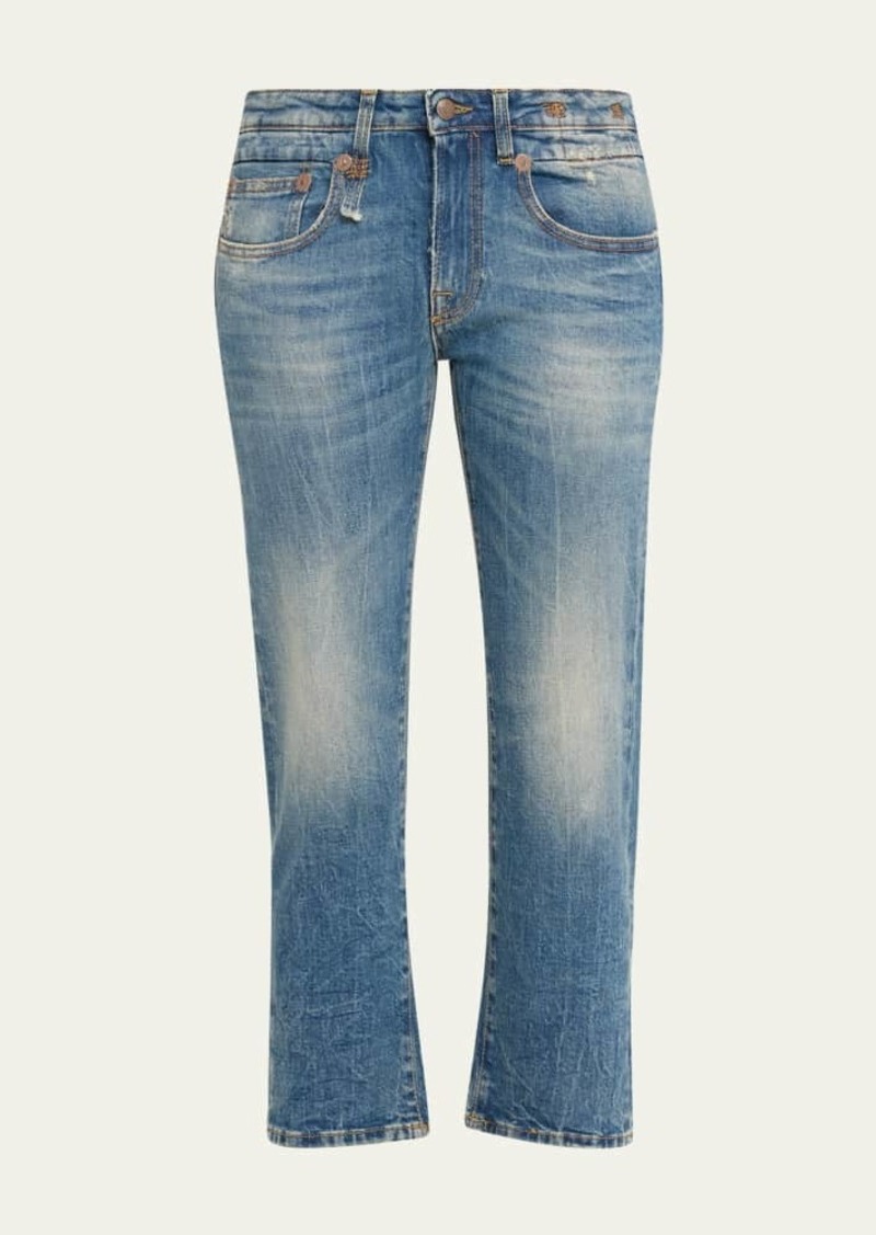 R13 Boy Straight Cropped Jeans