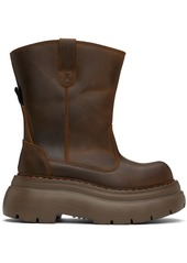 R13 Brown Chunky Workwear Boots