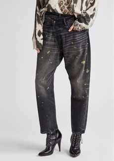 R13 Crossover Paint Splatter Jeans