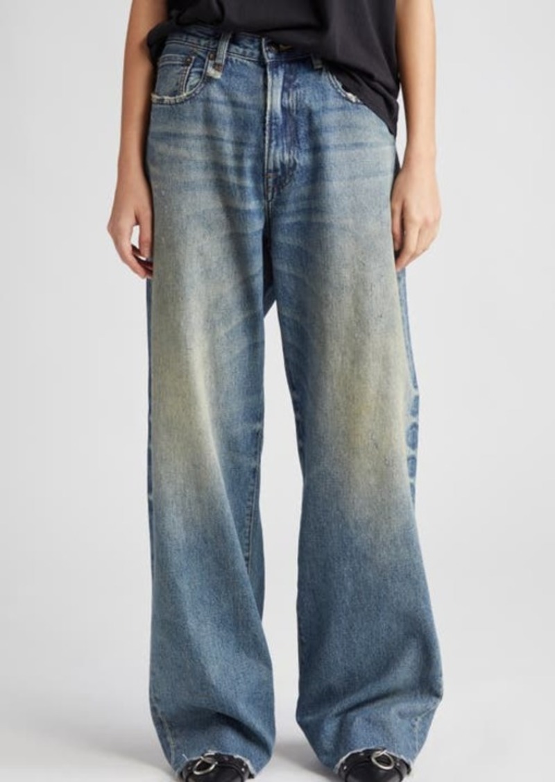 R13 D'arcy Distressed Loose Wide Leg Jeans