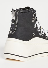 R13 Double Grommet High Top Sneakers