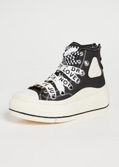 R13 Double Grommet High Top Sneakers