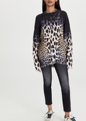 R13 Faded Leopard Oversize Sweater