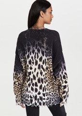 R13 Faded Leopard Oversize Sweater