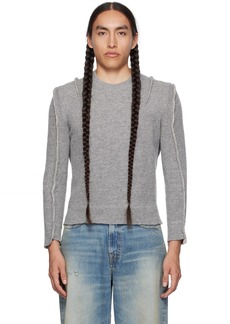 R13 Gray Flat Sleeve Sweater