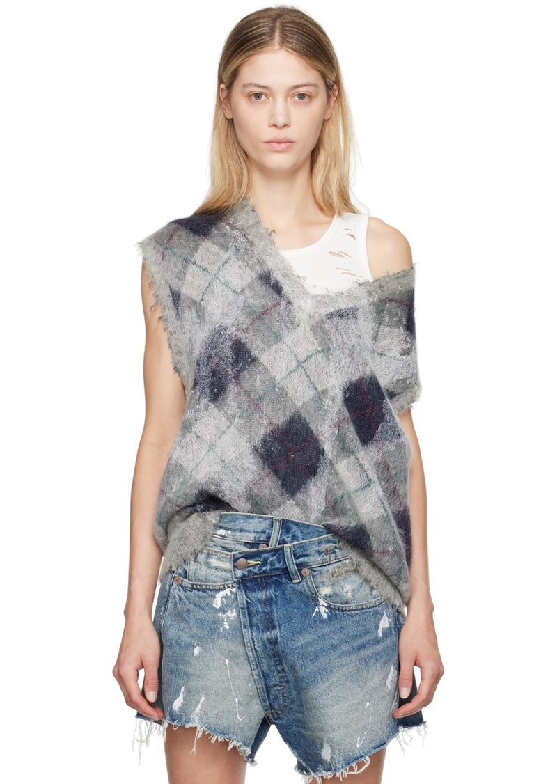 R13 Gray Oversized Vest