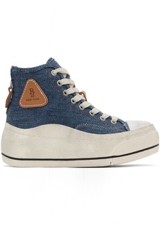 R13 Indigo Kurt Denim Sneakers