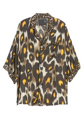 R13 Leopard Print Pyjama Shirt