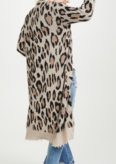 R13 Long Leopard Cashmere Cardigan