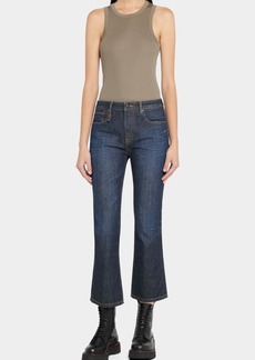 R13 Mid-Rise Straight Kick Ankle Jeans