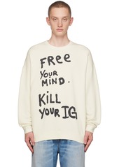 R13 Off-White 'Free Your Mind' Sweater