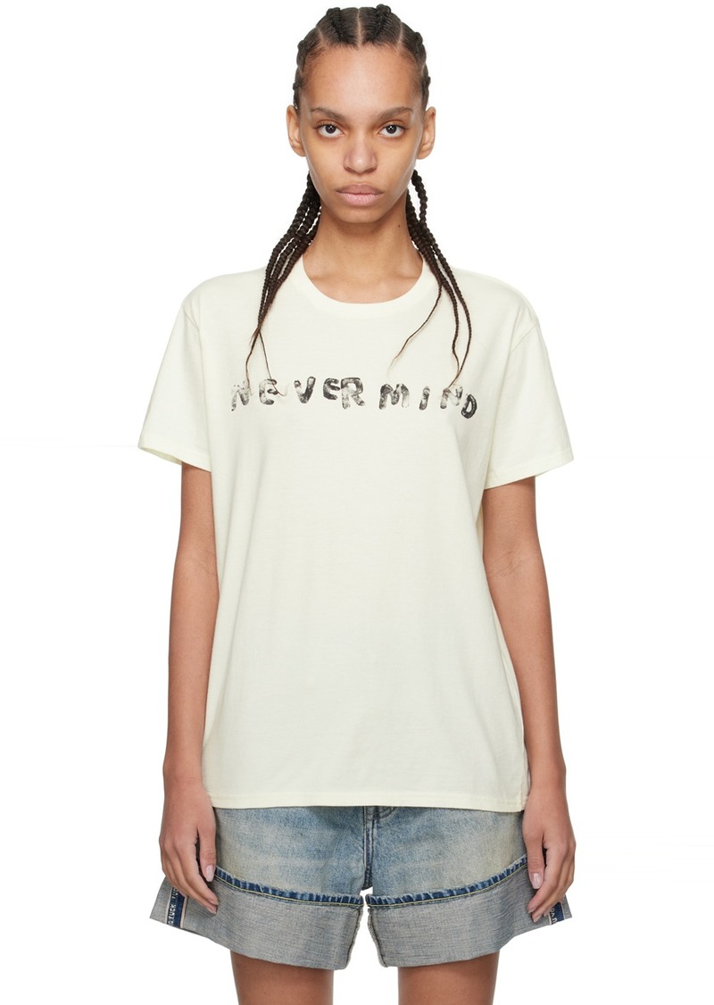 R13 Off White 'Nevermind Boy' T-Shirt