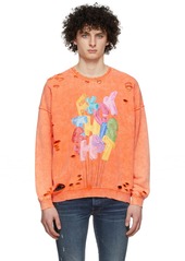 R13 Orange FTS Oversized Sweater