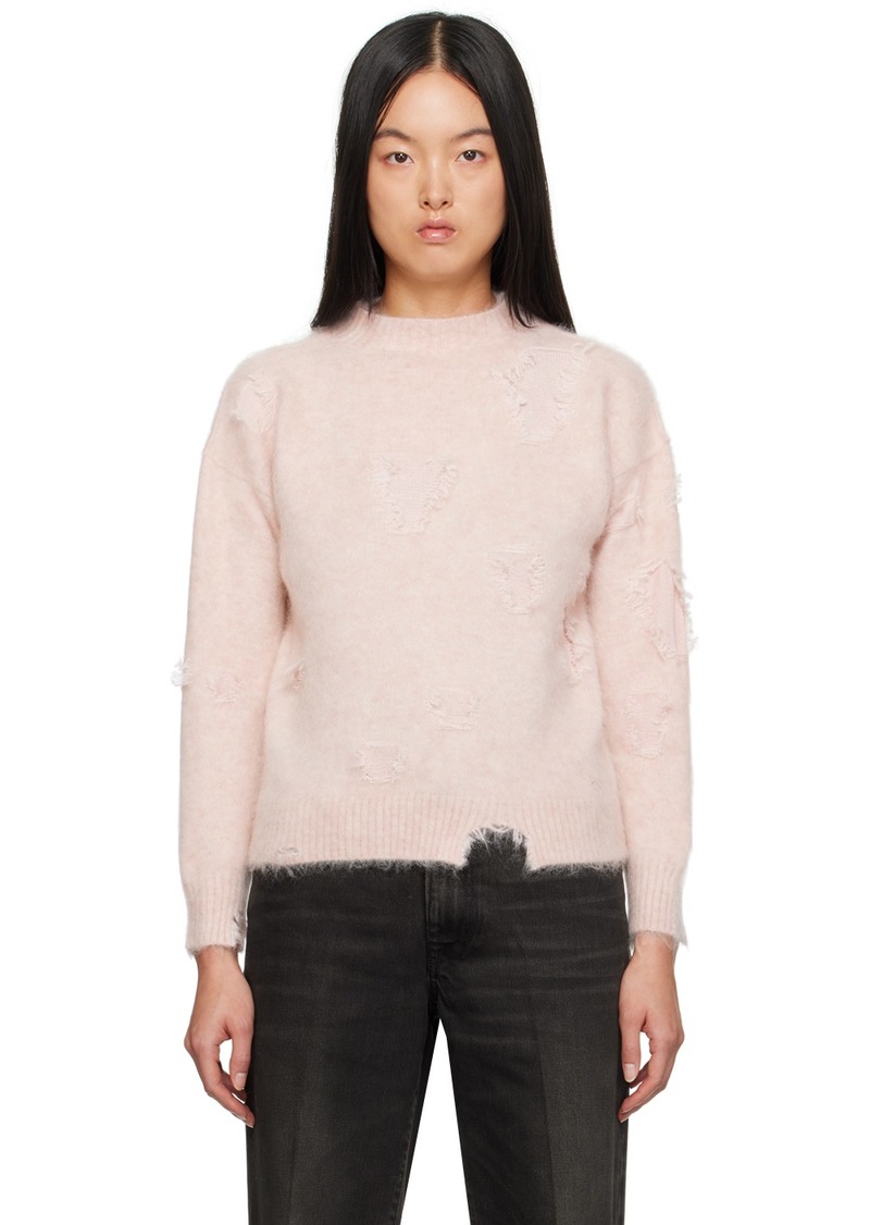 R13 Pink Deconstructed Sweater