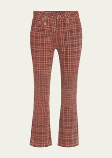 R13 Plaid Kick-Flare Jeans