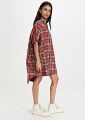 R13 Plaid Oversized Boxy Shirtdress