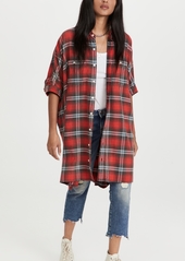 R13 Plaid Oversized Boxy Shirtdress