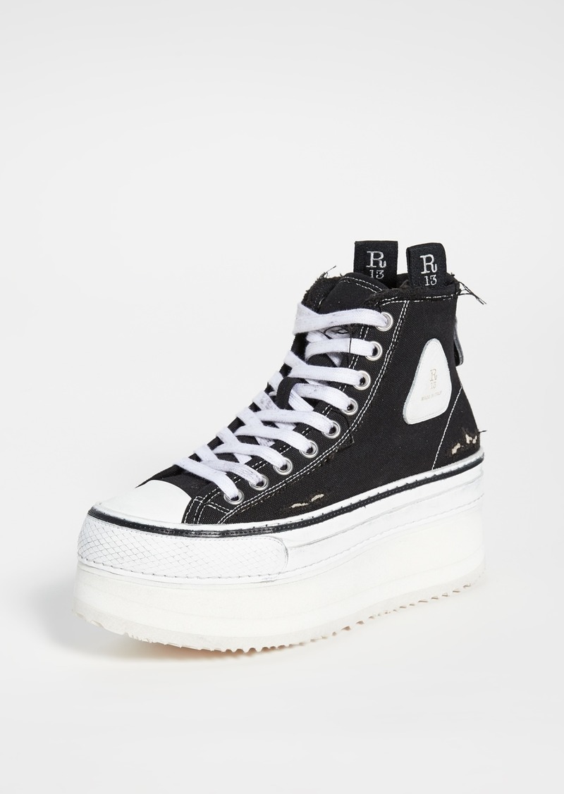 R13 Platform High Top Sneakers