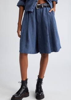 R13 Pleated Linen Culottes