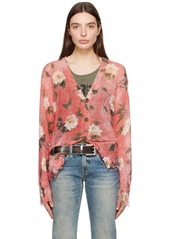 R13 Red Floral Cardigan