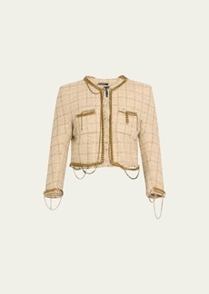 R13 Tweed Chain-Trim Jacket