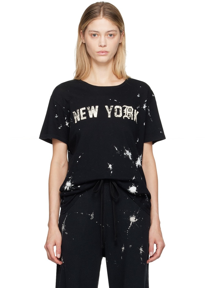 R13 SSENSE Exclusive Black 'New York' Boy T-Shirt