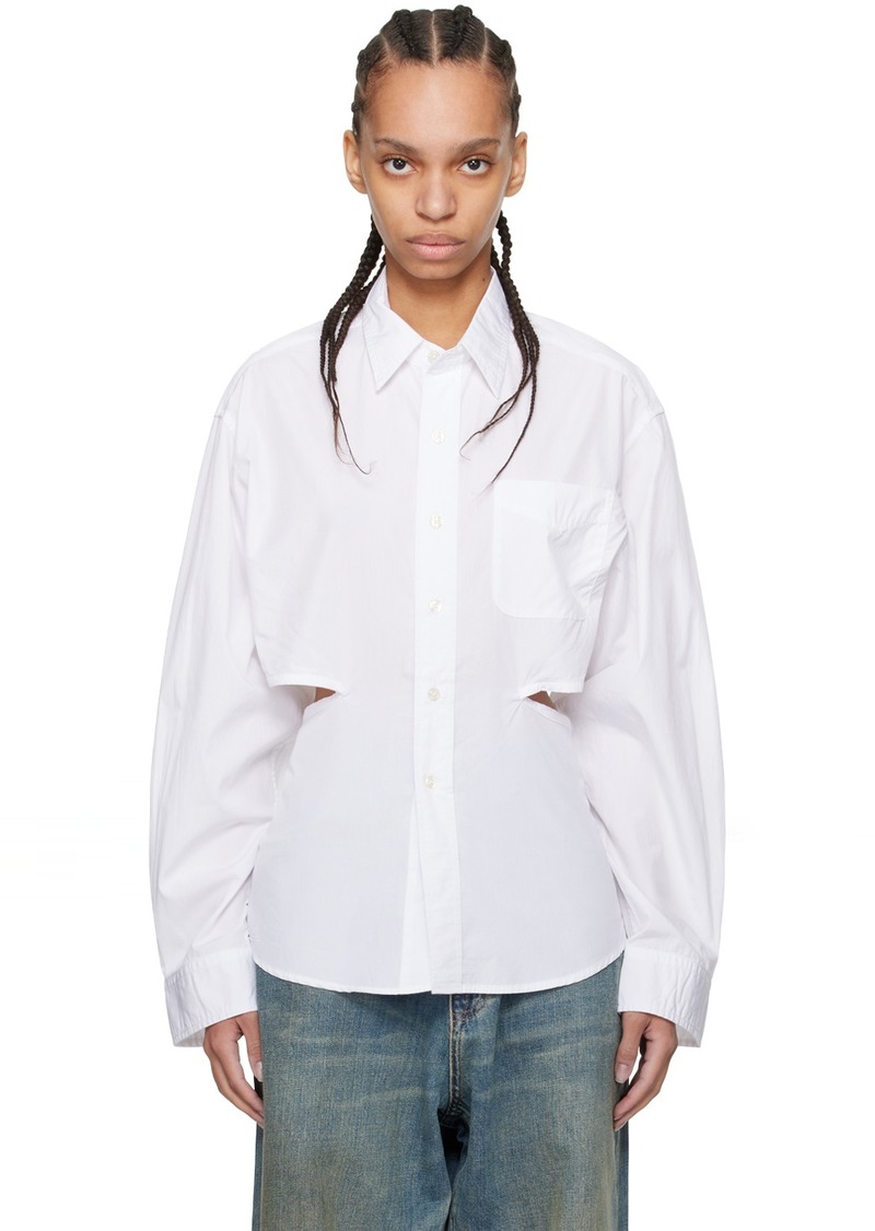 R13 White Cutout Shirt